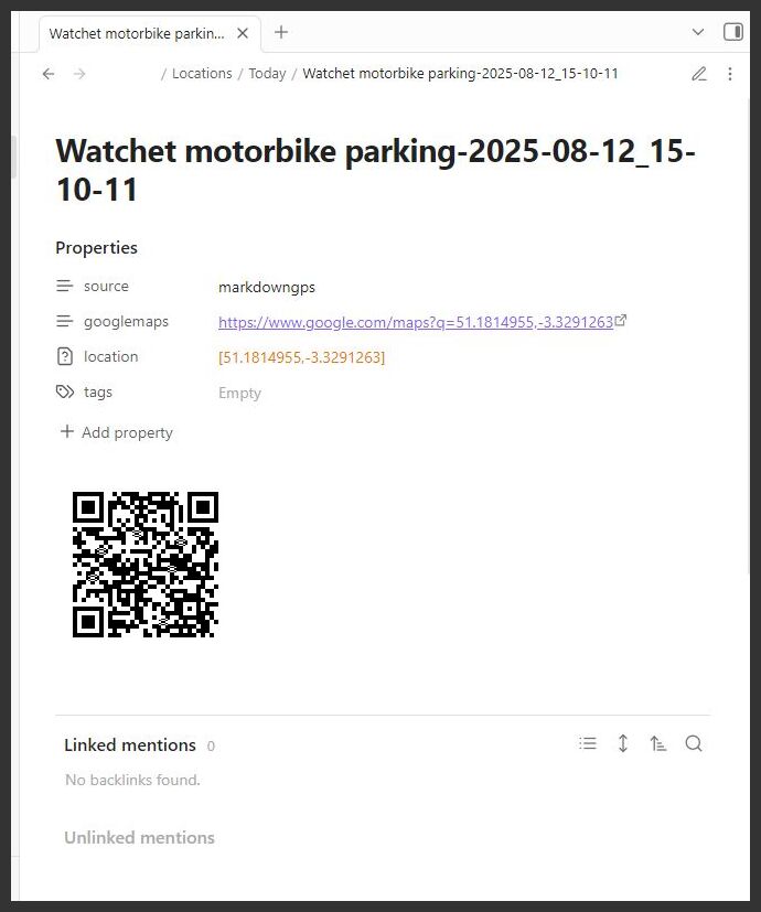 Screenshot of note on Desktop