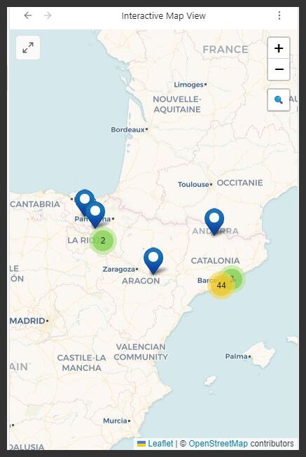 Screenshot of Map View on Desktop
